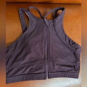 Mondetta zip front caged back sports bra